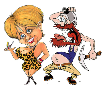 Mrs Langtrees caricature from the Wombat Collection